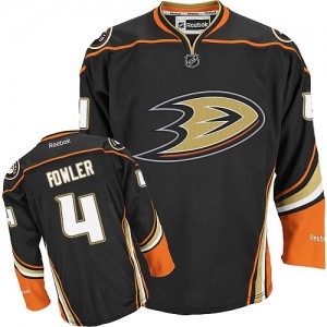 Reebok Anaheim Ducks 4 Men's Cam Fowler Premier Black Third NHL Jersey
