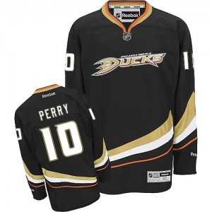 Reebok Anaheim Ducks 10 Men's Corey Perry Authentic Black Home NHL Jersey