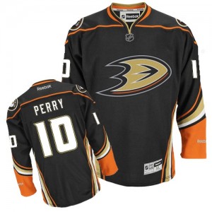 Reebok Anaheim Ducks 10 Men's Corey Perry Authentic Black Third NHL Jersey
