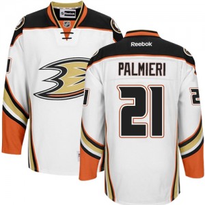Reebok Anaheim Ducks 21 Men's Kyle Palmieri Authentic White Away NHL Jersey