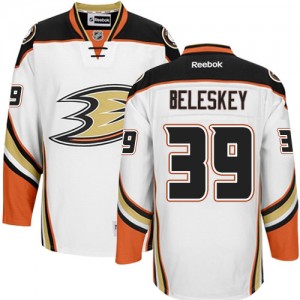 Reebok Anaheim Ducks 39 Men's Matt Beleskey Authentic White Away NHL Jersey