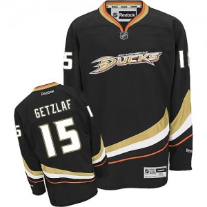 Reebok Anaheim Ducks 15 Men's Ryan Getzlaf Authentic Black Home NHL Jersey