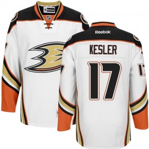 Reebok Anaheim Ducks 17 Men's Ryan Kesler Authentic White Away NHL Jersey