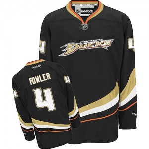 Reebok Anaheim Ducks 4 Men's Cam Fowler Authentic Black Home NHL Jersey