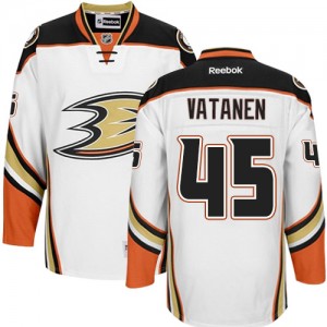 Reebok Anaheim Ducks 45 Men's Sami Vatanen Premier White Away NHL Jersey