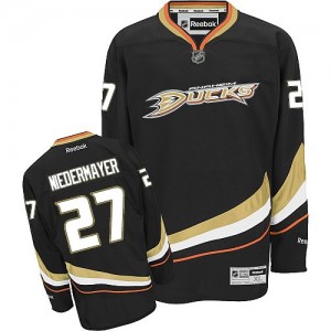 Reebok Anaheim Ducks 27 Men's Scott Niedermayer Premier Black Home NHL Jersey