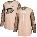 Adidas Anaheim Ducks Youth Lukas Dostal Authentic Camo Veterans Day Practice NHL Jersey