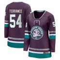Fanatics Branded Anaheim Ducks Women's Carey Terrance Premier Purple 30th Anniversary Breakaway NHL Jersey