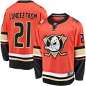 Fanatics Branded Anaheim Ducks Men's Isac Lundestrom Premier Orange Breakaway 2019/20 Alternate NHL Jersey
