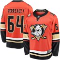 Fanatics Branded Anaheim Ducks Men's Jacob Perreault Premier Orange Breakaway 2019/20 Alternate NHL Jersey