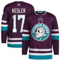 Adidas Anaheim Ducks Men's Ryan Kesler Authentic Purple 30th Anniversary Primegreen NHL Jersey