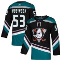 Adidas Anaheim Ducks Youth Buddy Robinson Authentic Black Teal Alternate NHL Jersey