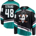Fanatics Branded Anaheim Ducks Men's Austin Strand Breakaway Black Alternate NHL Jersey