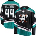 Fanatics Branded Anaheim Ducks Men's Michael Del Zotto Breakaway Black Alternate NHL Jersey