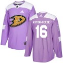 Adidas Anaheim Ducks Men's Zach Aston-Reese Authentic Purple Fights Cancer Practice NHL Jersey
