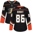Adidas Anaheim Ducks Women's Simon Benoit Authentic Black Home NHL Jersey