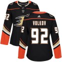 Adidas Anaheim Ducks Women's Alexander Volkov Authentic Black Home NHL Jersey