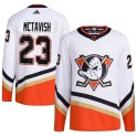 Adidas Anaheim Ducks Youth Mason McTavish Authentic White Reverse Retro 2.0 NHL Jersey