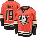 Fanatics Branded Anaheim Ducks Youth Troy Terry Premier Orange Breakaway 2019/20 Alternate NHL Jersey