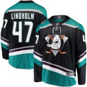 Fanatics Branded Anaheim Ducks Youth Hampus Lindholm Breakaway Black Alternate NHL Jersey
