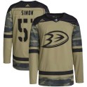 Adidas Anaheim Ducks Men's Dominik Simon Authentic Camo Military Appreciation Practice NHL Jersey