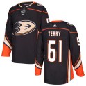 Adidas Anaheim Ducks Men's Troy Terry Authentic Black Home NHL Jersey