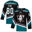 Adidas Anaheim Ducks Men's Ben King Authentic Black Teal Alternate NHL Jersey