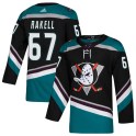 Adidas Anaheim Ducks Men's Rickard Rakell Authentic Black Teal Alternate NHL Jersey