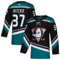 Adidas Anaheim Ducks Men's Nick Ritchie Authentic Black Teal Alternate NHL Jersey