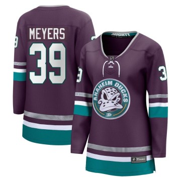 Fanatics Branded Anaheim Ducks Women's Ben Meyers Premier Purple 30th Anniversary Breakaway NHL Jersey