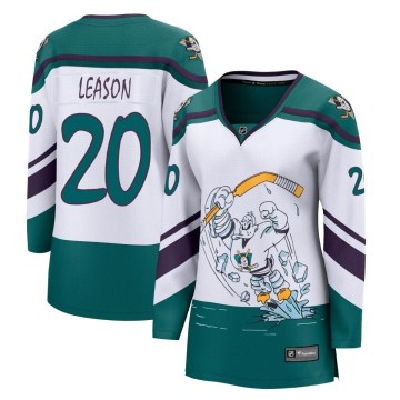 Fanatics Branded Anaheim Ducks Women's Brett Leason Breakaway White 2020/21 Special Edition NHL Jersey