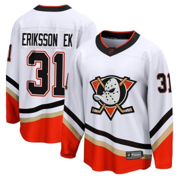 Fanatics Branded Anaheim Ducks Men's Olle Eriksson Ek Breakaway White Special Edition 2.0 NHL Jersey