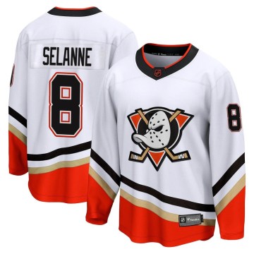 Fanatics Branded Anaheim Ducks Men's Teemu Selanne Breakaway White Special Edition 2.0 NHL Jersey
