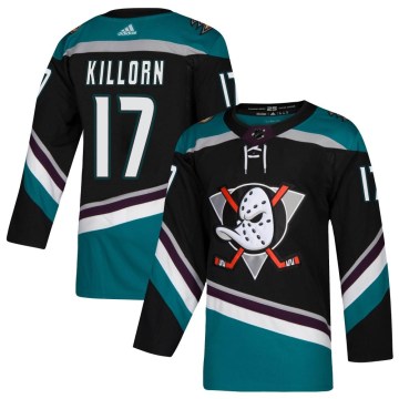 Adidas Anaheim Ducks Youth Alex Killorn Authentic Black Teal Alternate NHL Jersey