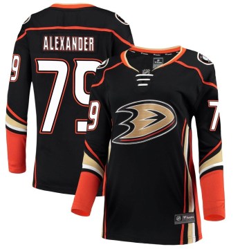 Fanatics Branded Anaheim Ducks Women's Gage Alexander Breakaway Black Home NHL Jersey