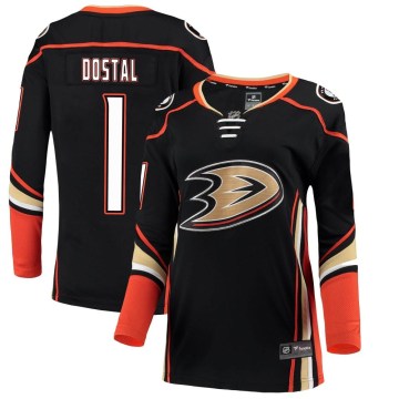 Fanatics Branded Anaheim Ducks Women's Lukas Dostal Breakaway Black Home NHL Jersey