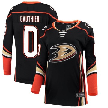Fanatics Branded Anaheim Ducks Women's Cutter Gauthier Breakaway Black Home NHL Jersey