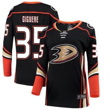 Fanatics Branded Anaheim Ducks Women's Jean-Sebastien Giguere Authentic Black Home NHL Jersey