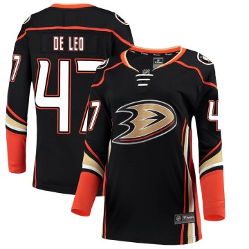 Fanatics Branded Anaheim Ducks Women's Chase De Leo Breakaway Black Home NHL Jersey