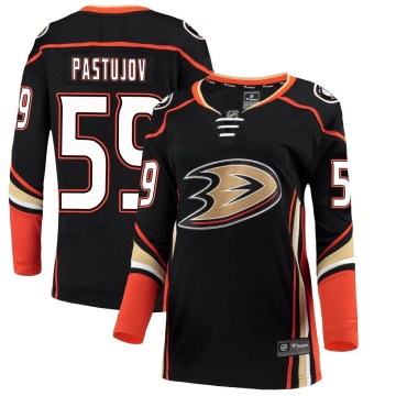 Fanatics Branded Anaheim Ducks Women's Sasha Pastujov Breakaway Black Home NHL Jersey
