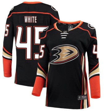 Fanatics Branded Anaheim Ducks Women's Colton White Breakaway White Black Home NHL Jersey