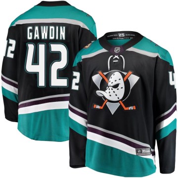 Fanatics Branded Anaheim Ducks Men's Glenn Gawdin Breakaway Black Alternate NHL Jersey