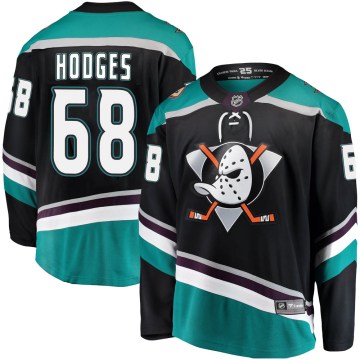 Fanatics Branded Anaheim Ducks Men's Tom Hodges Breakaway Black Alternate NHL Jersey