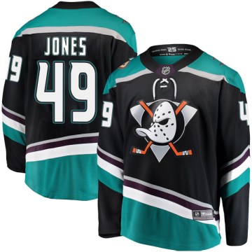 Fanatics Branded Anaheim Ducks Men's Max Jones Breakaway Black Alternate NHL Jersey