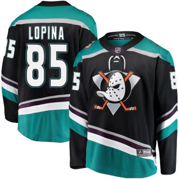 Fanatics Branded Anaheim Ducks Men's Josh Lopina Breakaway Black Alternate NHL Jersey