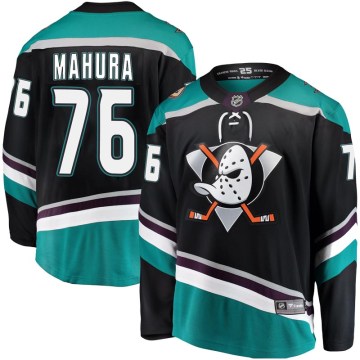 Fanatics Branded Anaheim Ducks Men's Josh Mahura Breakaway Black Alternate NHL Jersey