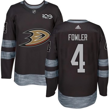Anaheim Ducks Youth Cam Fowler Authentic Black 1917-2017 100th Anniversary NHL Jersey