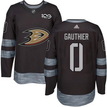 Anaheim Ducks Youth Cutter Gauthier Authentic Black 1917-2017 100th Anniversary NHL Jersey