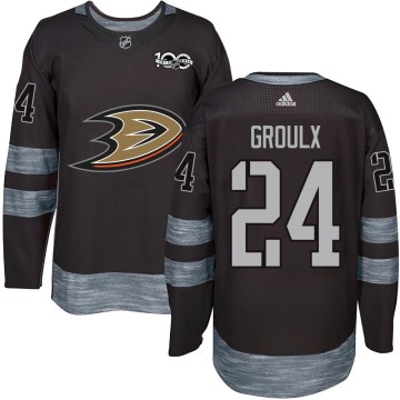 Anaheim Ducks Youth Bo Groulx Authentic Black 1917-2017 100th Anniversary NHL Jersey