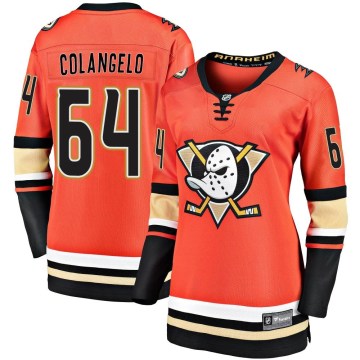 Fanatics Branded Anaheim Ducks Women's Sam Colangelo Premier Orange Breakaway 2019/20 Alternate NHL Jersey